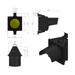 200mm Ledli Tekli Sinyal Verici Trafik Lambası 200mm Ledli Tekli Sinyal Verici Trafik Lambası